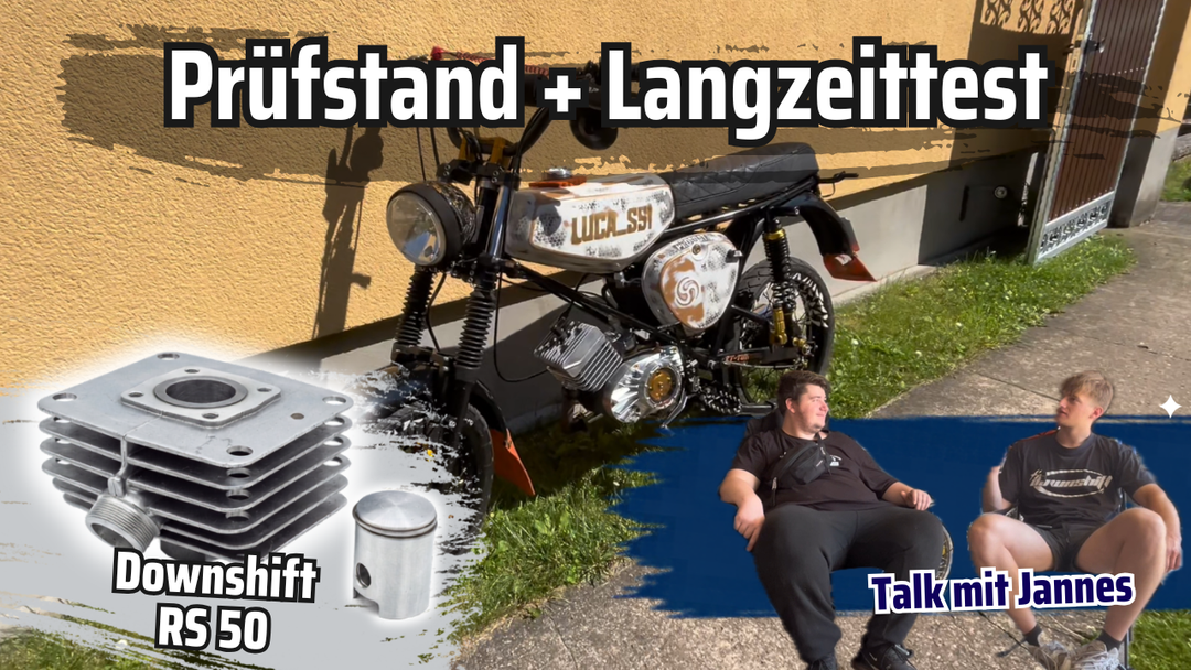 Downshift RS50 Prüfstand: 7,8 PS & 91 km/h im Test