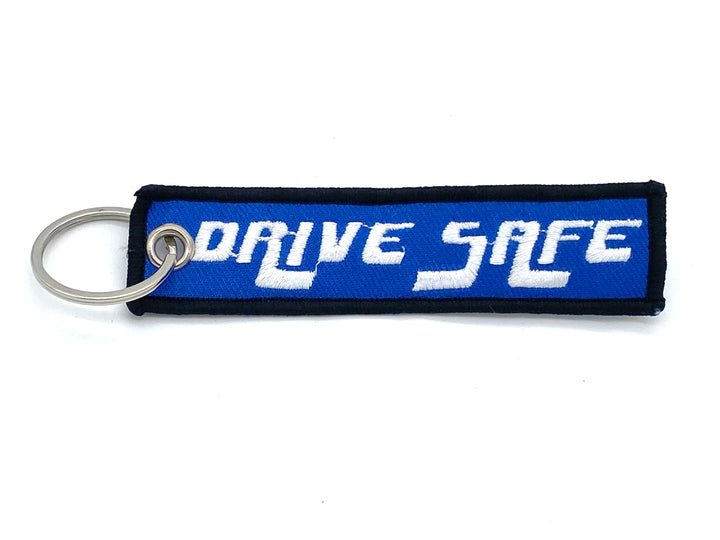 Bestickter Schlüsselanhänger Drive Safe für Motorrad und Simson Fahrer von downshift