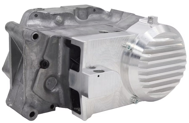 FP CNC Alu Lichtmaschinen Seitendeckel Kettenschlauch/Tachoantrieb Alu Natur für MX Bowdenzug -  FP-Tuning 1828