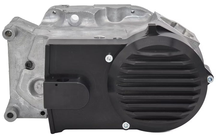 FP CNC Alu Lichtmaschinen Seitendeckel Kettenschlauch/Tachoantrieb schwarz für MX Bowdenzug -  FP-Tuning 1829