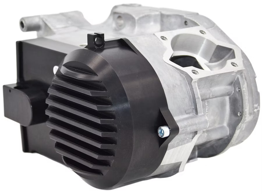 FP CNC Alu Lichtmaschinen Seitendeckel Kettenschlauch/Tachoantrieb schwarz für MX Bowdenzug -  FP-Tuning 1829