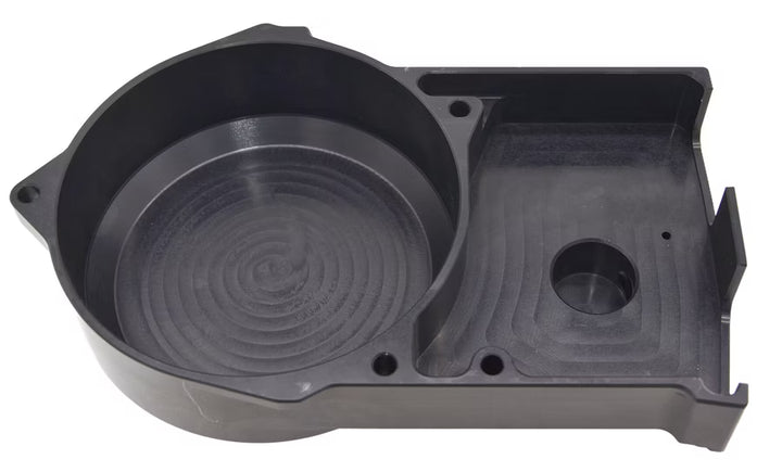 FP CNC Alu Lichtmaschinen Seitendeckel Kettenschlauch/Tachoantrieb schwarz für MX Bowdenzug -  FP-Tuning 1829