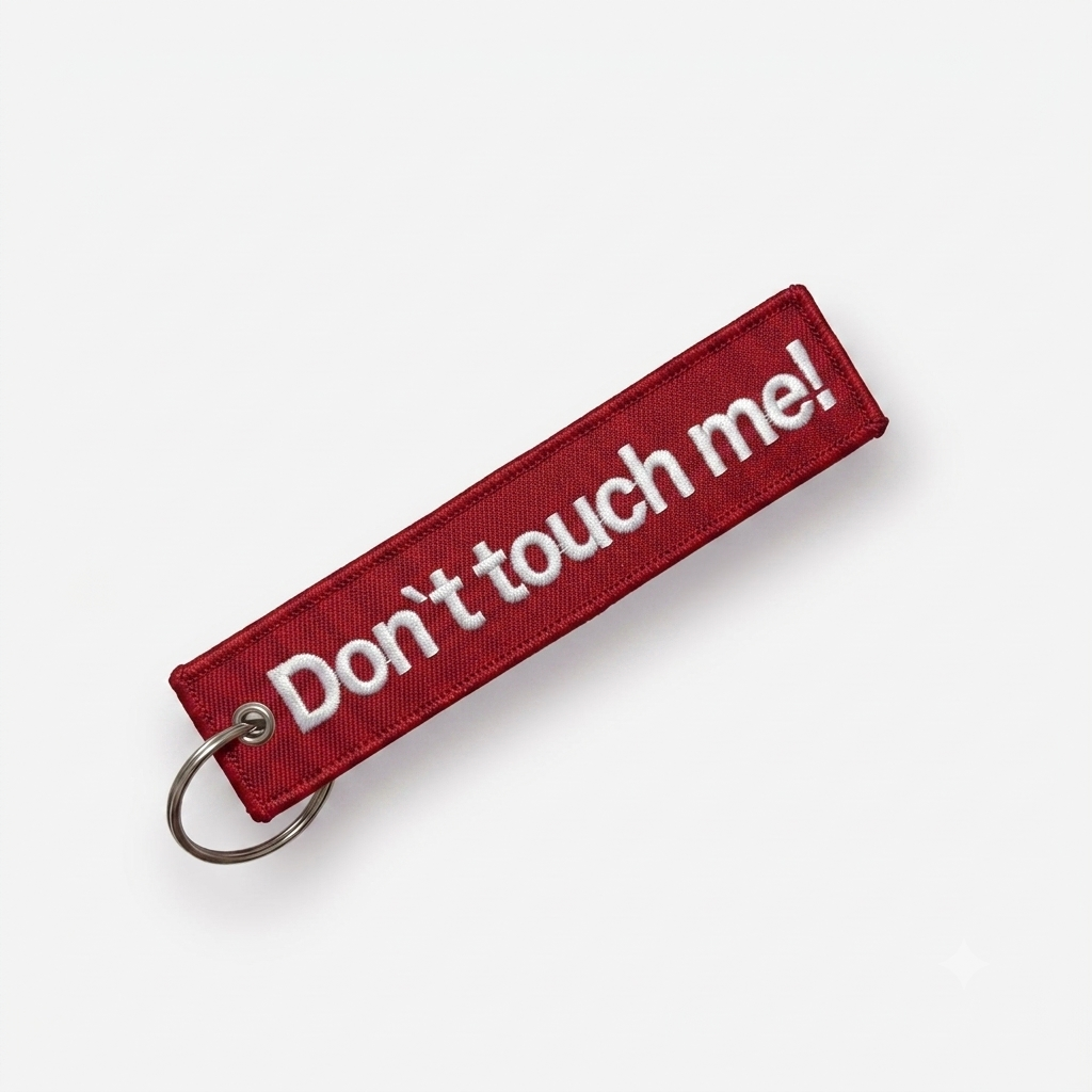 Dont touch me! Keychain Schlüsselanhänger Rot