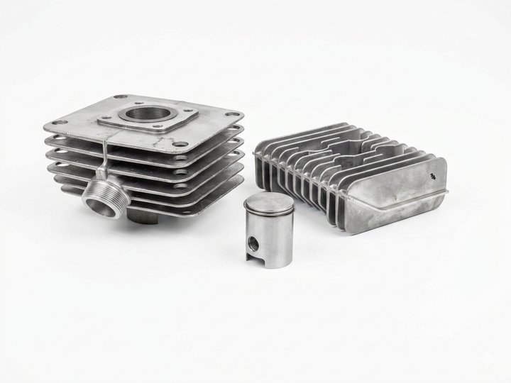 Downshift RS50 Zylinderkopf mit Brennraum – Detailaufnahme