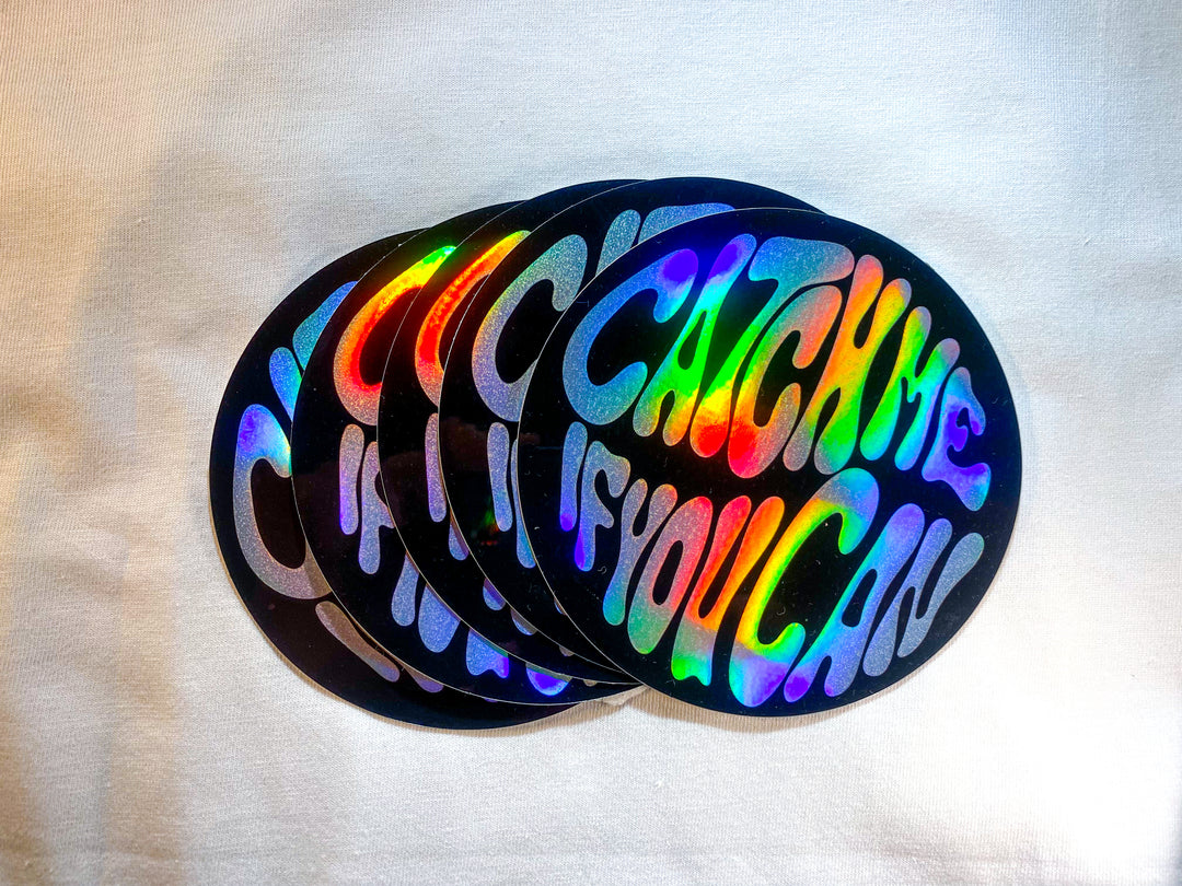 „Catch me“ Holo Sticker - Dekor Qualität
