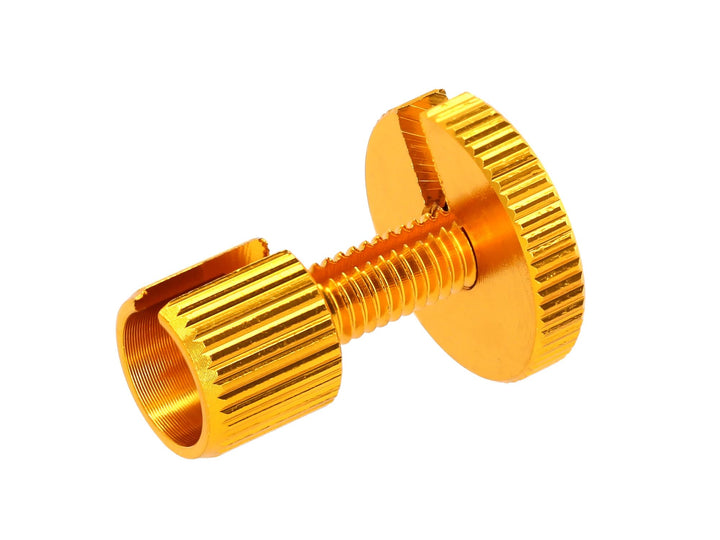 Einstellschraube Gold eloxiert, für Bowdenzug, M6 x 22, geschlitzt - Simson S51, S50, SR50, Schwalbe KR51, SR4
