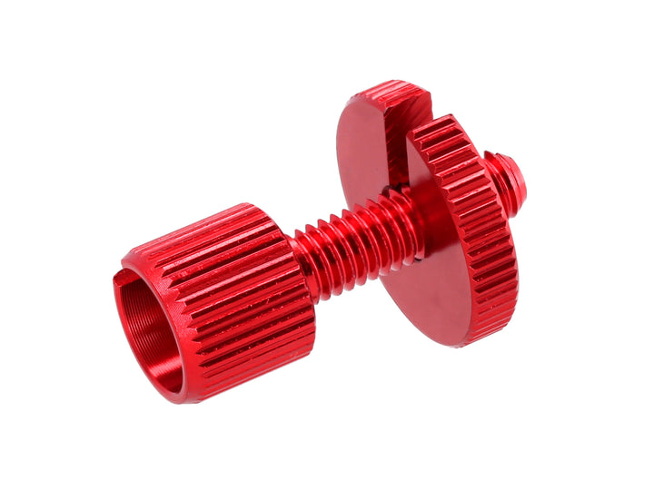 Einstellschraube Rot eloxiert, für Bowdenzug, M6 x 22, geschlitzt - Simson S51, S50, SR50, Schwalbe KR51, SR4
