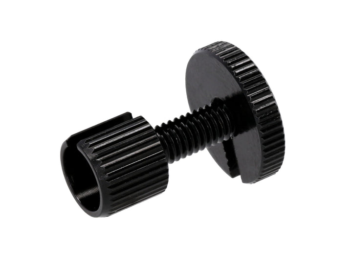 Einstellschraube Schwarz eloxiert, für Bowdenzug, M6 x 22, geschlitzt - Simson S51, S50, SR50, Schwalbe KR51, SR4