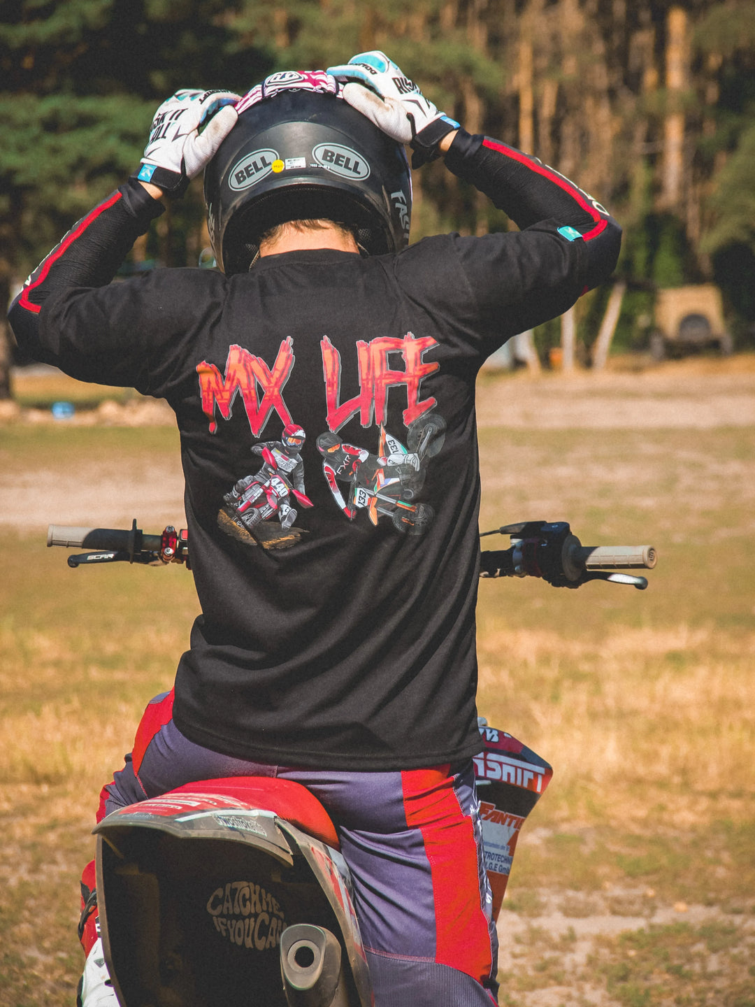 Motocross T-Shirt Schwarz