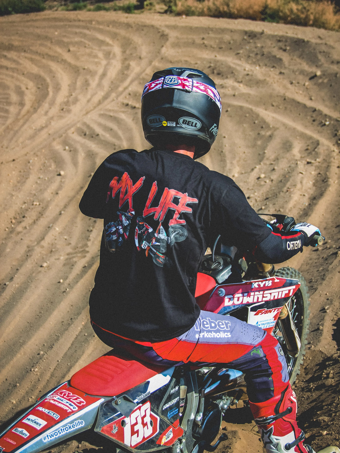 Motocross Tshirt Schwarz