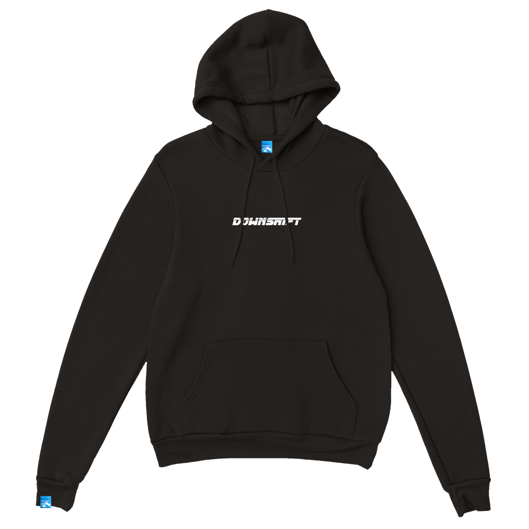 Risk it All Schriftzug Rücken – Hoodie schwarz für Supermoto und Simson Fahrer