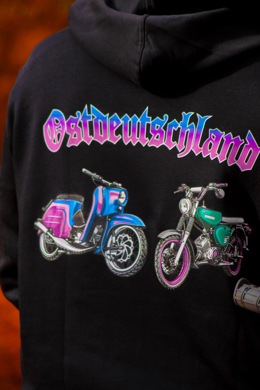Simson Hoodie Ostdeutschland schwarz
