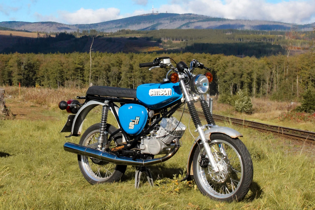 Simson S51 Moped vor Brocken