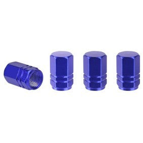 Ventilkappen Set eloxiert Blau Aluminium (2 Stück) – Simson S51, S50, SR50, Schwalbe KR51