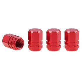 Ventilkappen Set eloxiert Rot Aluminium (2 Stück) – Simson S51, S50, SR50, Schwalbe KR51