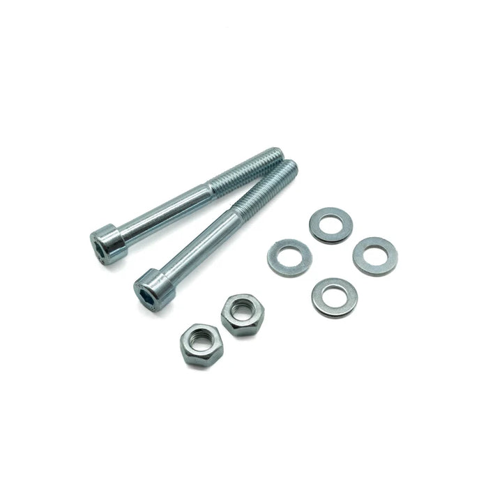 Lieferumfang CNC-Sturzpads: zwei M8x70-Schrauben und Unterlegscheiben